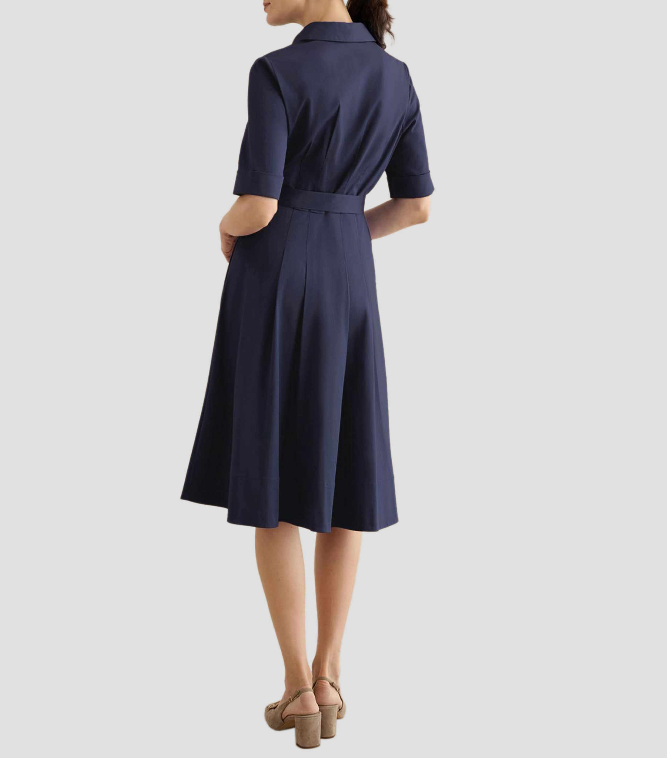 Vestido midi liso Mujer